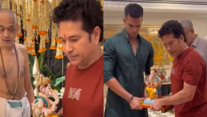 Sachin Tendulkar shares glimpse of Ganpati visarjan celebrations on X. (Photo: X/@sachin_rt)