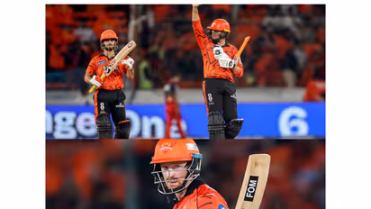 Abhishek Sharma and Ishan Kishan (up) and Heinrich Klaasen (down). (Photo: ANI)