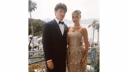 Formula 1 star Charles Leclerc and his wife Alexandra (Photo/instagram/@alexandramalenaleclerc)