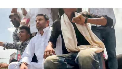 JJD's Tej Pratap Yadav amid 'Bihar Bandh' protest in Patna (File Photo/ANI)