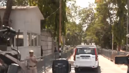 Bihar Deputy CM Samrat Chaudhary's convoy reaches Nitish Kumar's Bihar residence (Photo/ANI)