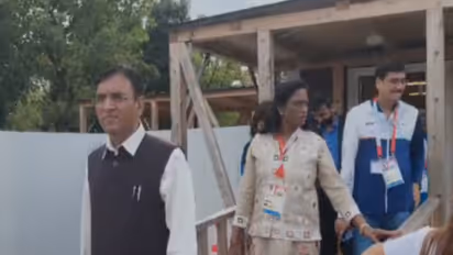 Sports Minister Mansukh Mandaviya (from left to right), IOA President PT Usha and India's Chef de Mission for Asian Games 2026, Sahdev Yadav (Photo/ANI)