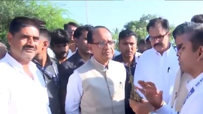Union Minister Shivraj Singh Chouhan visits flood-affected farmlands in Maharashtra (Photo/ANI)