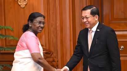 President Murmu receives Myanmar counterpart (Photo/X@rashtrapatibhvn)