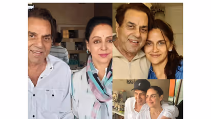 Dharmendra, Hema Malini, Esha Deol and Ahana Deol (Photo; Instagram/@dreamgirlhemamalini)