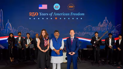 US Ambassador to India Sergio Gor with Karnataka Chief Minister DK Shivakumar and US Consul General Mariana L. Neisuler (Photo/X@USAmbIndia)