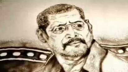 Sand art in honour of Nana Patekar (Photo/ANI)