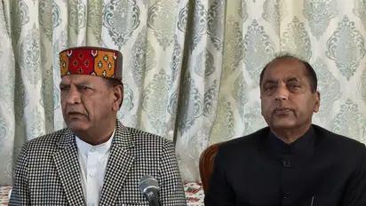 BJP leaders Jai Ram Thakur and Dr Rajiv Bindal (Photo/ANI)
