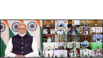 Prime Minister Narendra Modi chairs meeting with Chief Ministers and Lieutenant Governors (Photo/ANI)