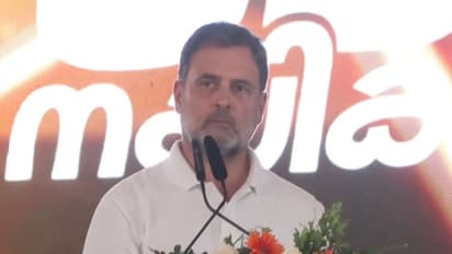 Congress leader Rahul Gandhi at election rally in Keralam. (Photo/ANI)