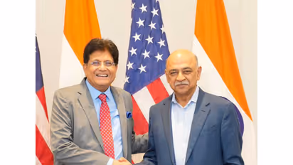 Union Minister Piyush Goyal meets Arvind Krishna-Chairman and CEO IBM (Photo/X/@PiyushGoyal)