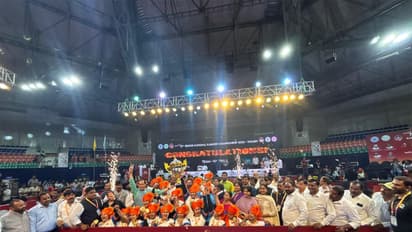 Haryana with the championship trophy. (Photo: WSNKC)