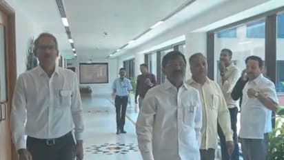 UBT Sena MP's Anil Desai and Sanjay Raut in Parliament (Photo/ANI)