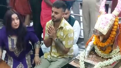 Nitish Rana offers prayers at the Shree Mahakaleshwar Temple (Photo: ANI)