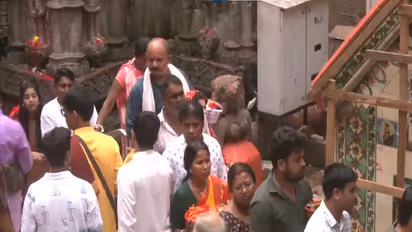Devotees at the Kamakhya temple ahead of the Ambubachi Mela 2026 (Photo/ANI)