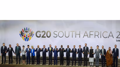 G20 leaders pose for a group photo at the Johannesburg Summit in South Africa. (Photo: X/@narendramodi)