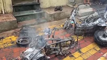 Electric vehicles caught fire in Pune (photo/ANI)