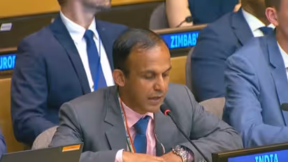 Indian UN Counsellor Eldos Mathew Punnoos (Photo/X/@IndiaUNNewYork)