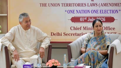 Delhi CM Rekha Gupta with PP Choudhary (Photo/X/@CMODelhi)