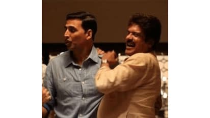 Actors Akshay Kumar and Rajesh Sharma (Image source: Akshay's X)