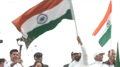 Haryana CM flags off Narnaul half marathon (Photo/ANI)