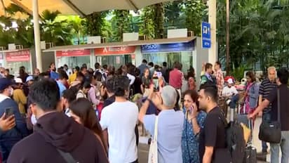 In Mumbai, visuals from Chhatrapati Shivaji Maharaj International Airport showed long queues and congested terminals (Photo/ANI)