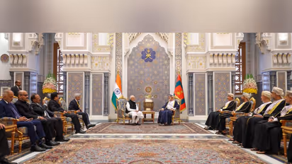 PM Modi along with Sultan Haitham Bin Tarik in Muscat (Photo/@MEAIndia)