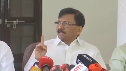 Shiv Sena (UBT) MP Sanjay Raut addresses the press conferences in national capital (Photo/ANI)