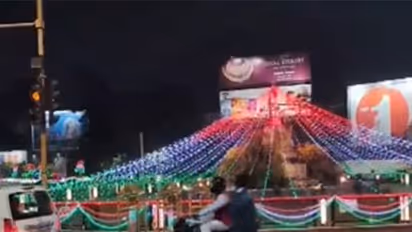 Lucknow's Chauraha lit up ahead of Republic Day (Photo/ANI)