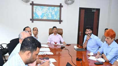 Assam Minister Pijush Hazarika chairs high-level review meeting (Photo/ANI)