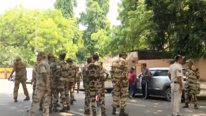 Security personnel at Jantar Mantar (Photo/ANI)