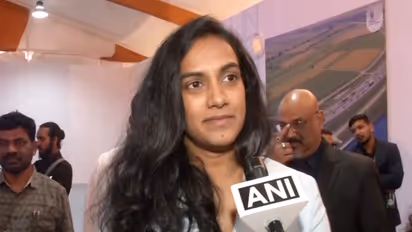PV Sindhu at Telangana Global Summit 2025 (Photo: ANI)