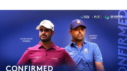 India golfers Shubhankar Sharma and Anirban Lahiri (Image: DP World)