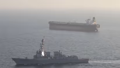 US naval ships operating in Hormuz (Photo/@CENTCOM/X)