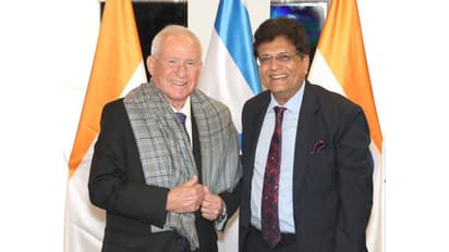 Piyush Goyal, Union Minister of Commerce and Industry; Avi Dichter, Israel’s Minister of Agriculture and Food Security (Photo/@PiyushGoyal)