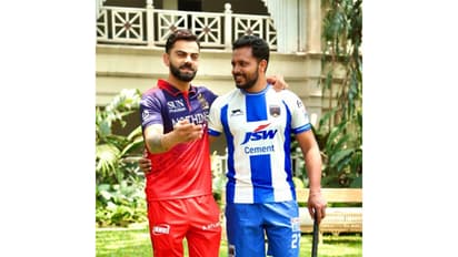 Virat Kohli (L) and Harmanpreet Singh (R). (Photo: Instagram/harmanpreet_13)