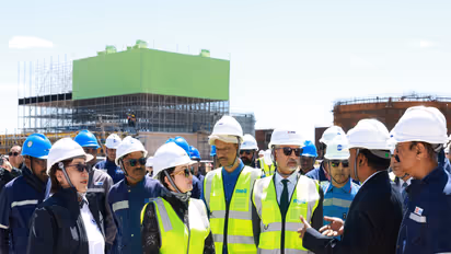 EAM Jaishankar visits construction site of the Mongol Refinery Project (Photo/X@DrSJaishankar)