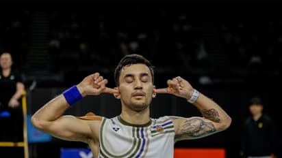 Lakshya Sen celebrating (Photo: BAI)