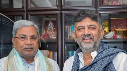 Karnataka Chief Minister Siddaramaiah with Deputy Chief Minister DK Shivakumar (File Photo/ANI)