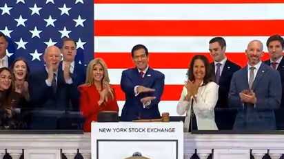 US Secretary of State Marco Rubio rings the opening bell at New York Stock Exchange (Photo/@StateDept)