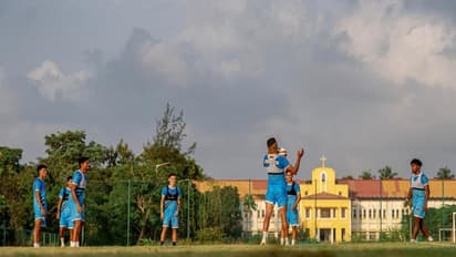 Punjab FC players training. (Photo: AIFF)