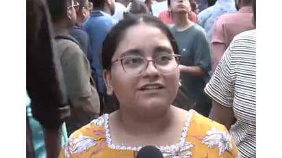 A NEET candidate shares her feedback (Photo/ANI)