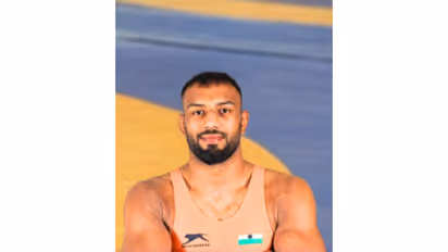 India's greco-roman wrestler Nitesh Siwach (Photo: X/ @Media_SAI)