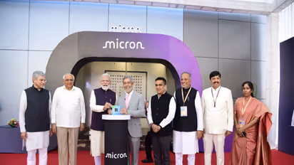 PM Modi inaugurates Micron Semiconductor facility in Sanand (Photo/GujaratCMO)