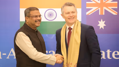Minister of Education Dharmendra Pradhan with his Australian counterparts, Jason Clare (Photo:X/@dpradhanbjp)