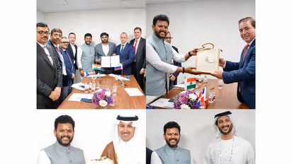 Union Civil Aviation Minister Ram Mohan Naidu during bilateral meetings with ministerial delegations on the sidelines of Wings India 2026. (Photo: X/@RamMNK)