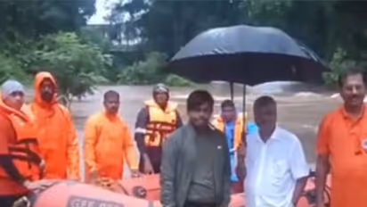 ADM Somnath Pradhan visited flood-affected areas in Malkangiri, Odisha (Photo/ANI)