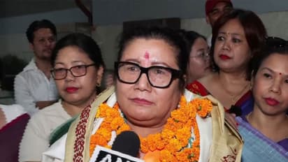 Manipur BJP President Adhikarimayum Sharda Devi (Photo/ANI)