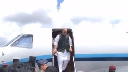 Defence Minister Rajnath Singh arrives in Colombo, Sri Lanka (Photo/ANI)
