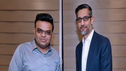 Jay Shah with Sundar Pichai. (Photo: @JayShah X)